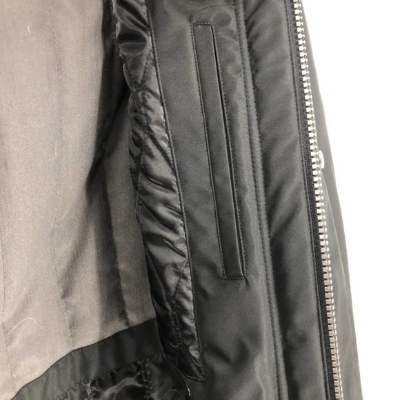 Cole Haan Mens Black Insulated Water Resistant Detachable Hood Car Coat Sz Small - Picture 10 of 12